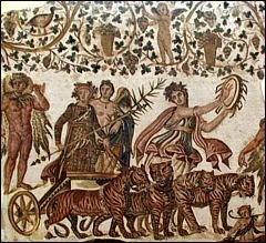 Mosaic of Dionysian triumph