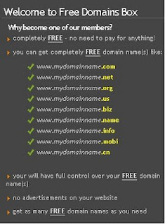 Buat para webmaster yg mau Domain.com gratis Domain