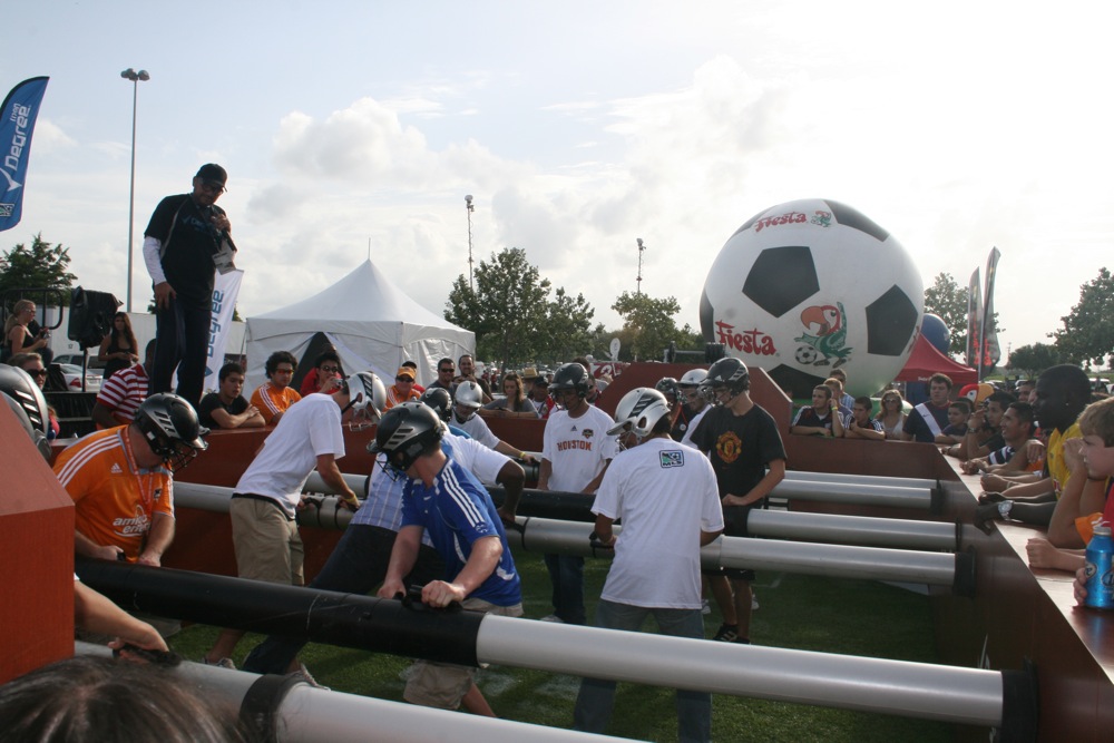 blades of blue Human Foosball