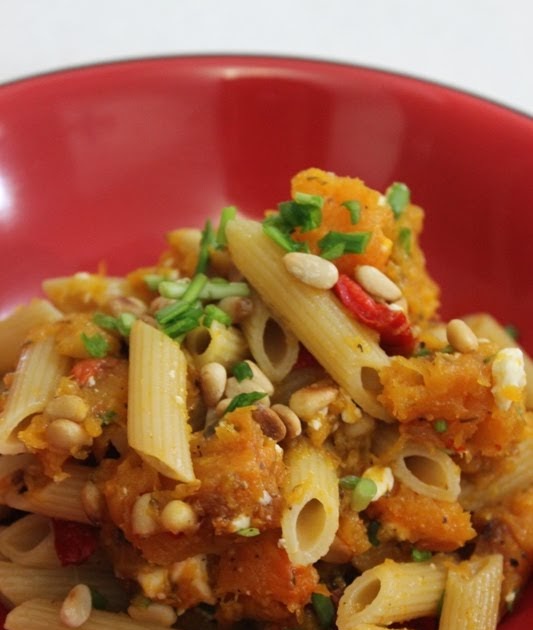 More than Words Roasted Pumpkin and Capsicum Pasta with Pinenuts
