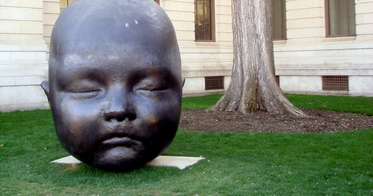 Sojourning Boston MFA giant baby head exhibit