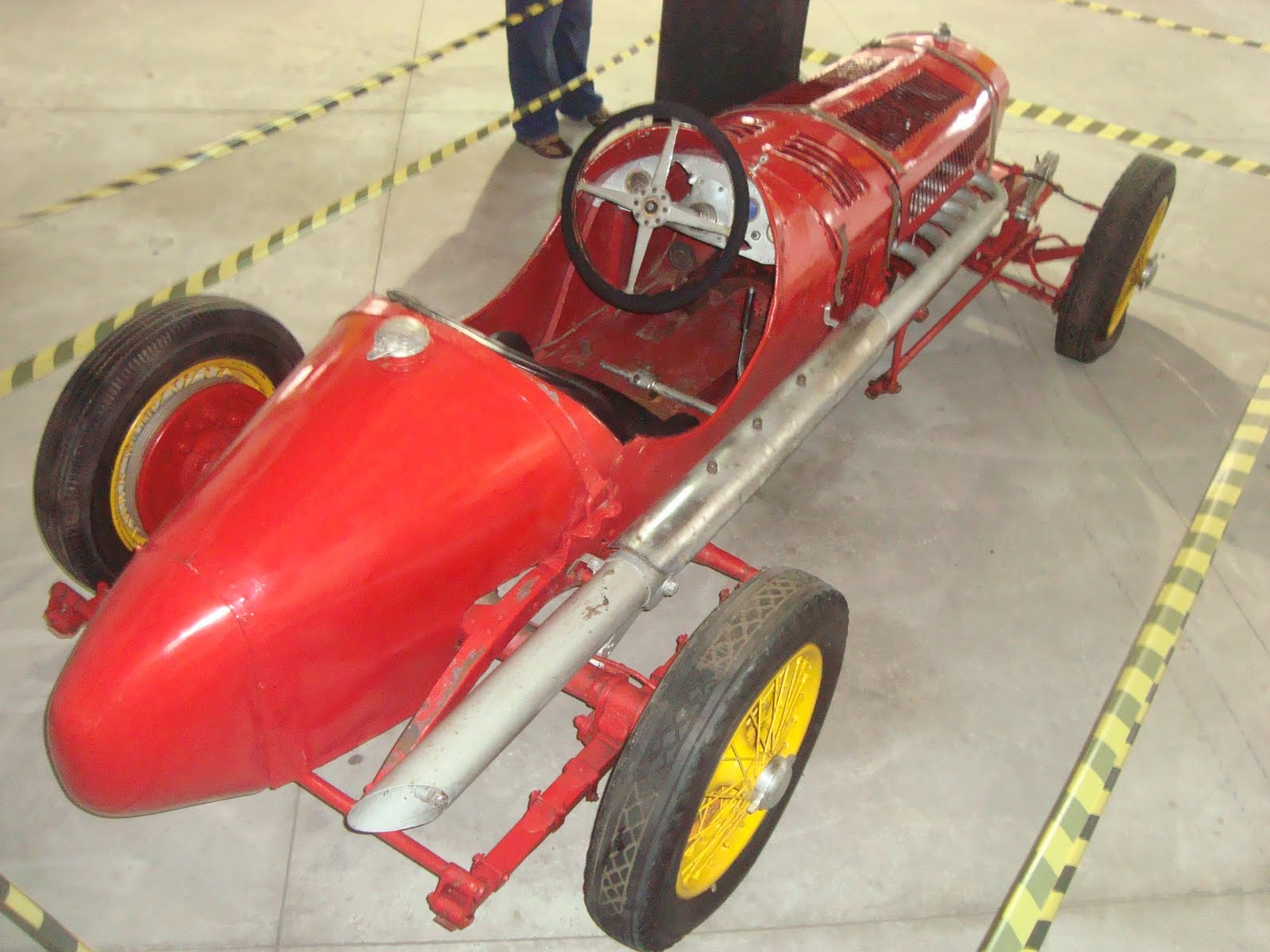 Antigos Verde Amarelo Alfa Romeo P3 Grand Prix 1932 Museu Roberto