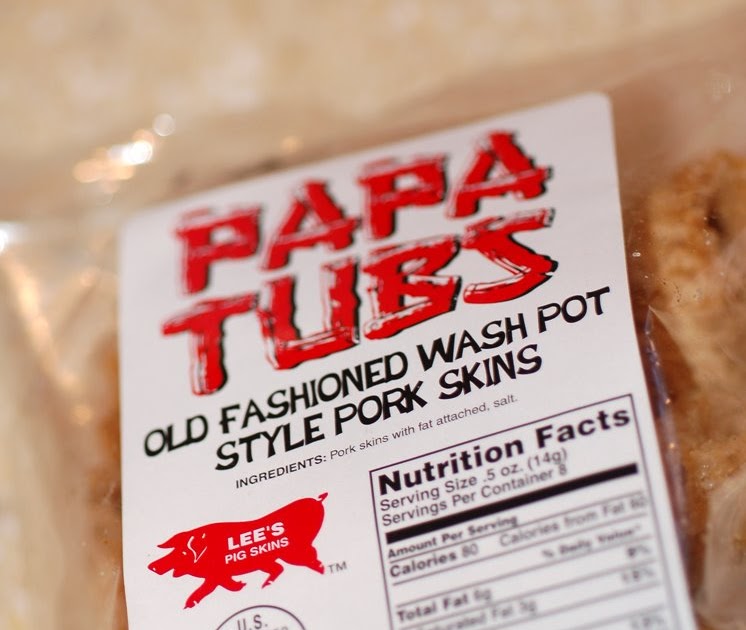 Green Olive Media "Ingredients Pork Skins With Fat Attached, Salt."