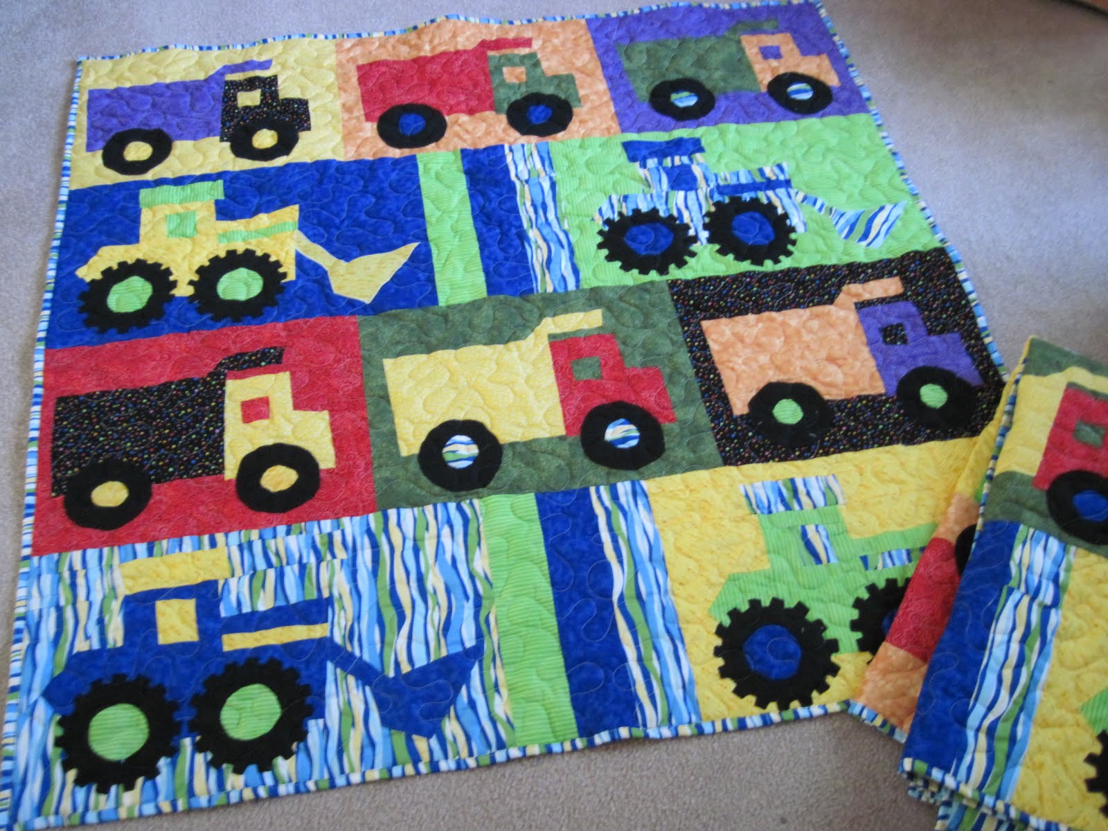 Lynda's Quilts Strings, Trucks and Tractors