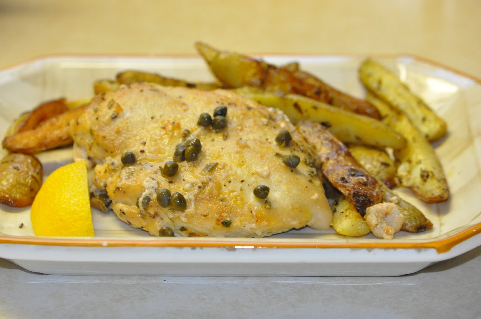 soffritto Chicken Piccata with capers and lemon