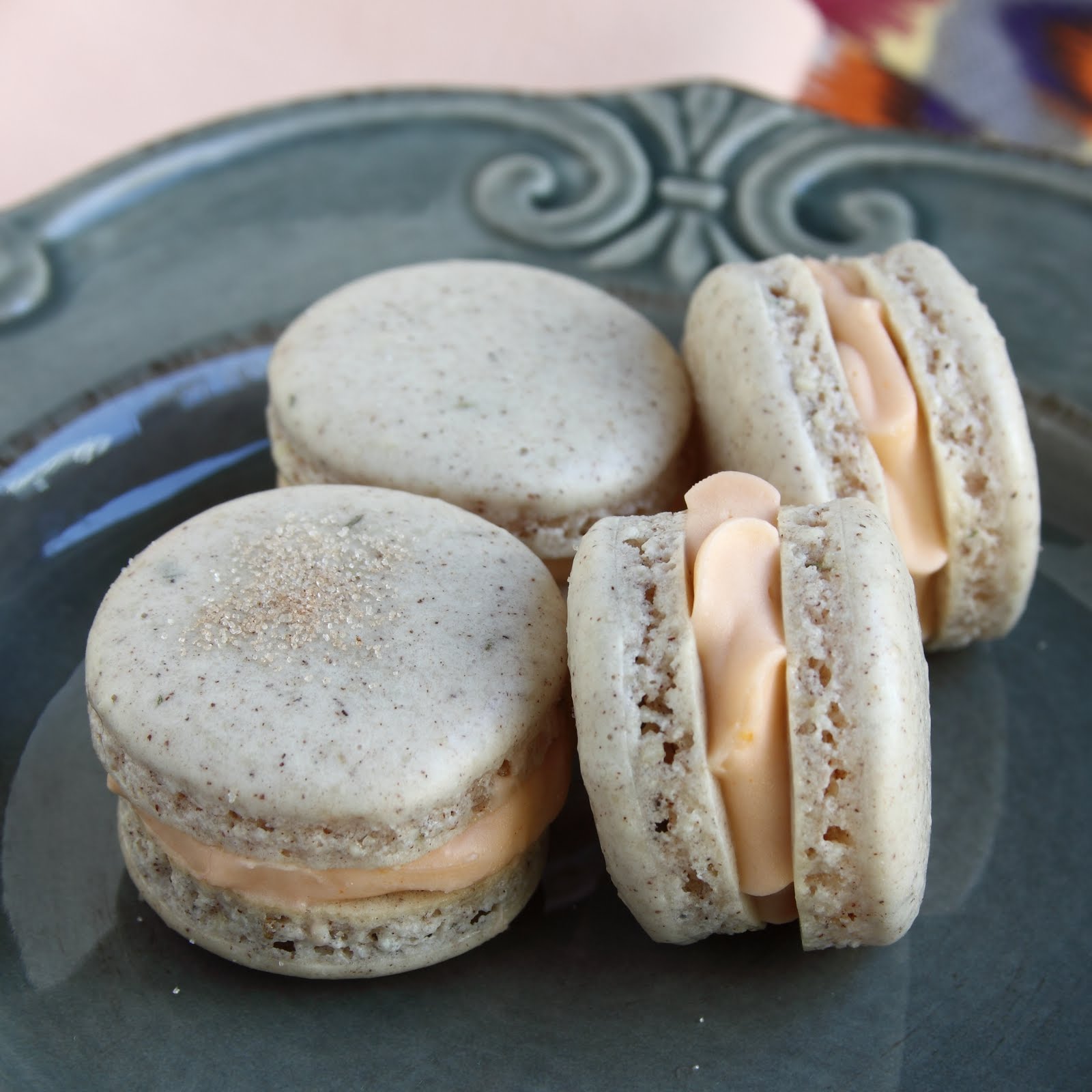 ShowFood Chef Cinnamon Thyme Macarons w/ Orange Buttercream