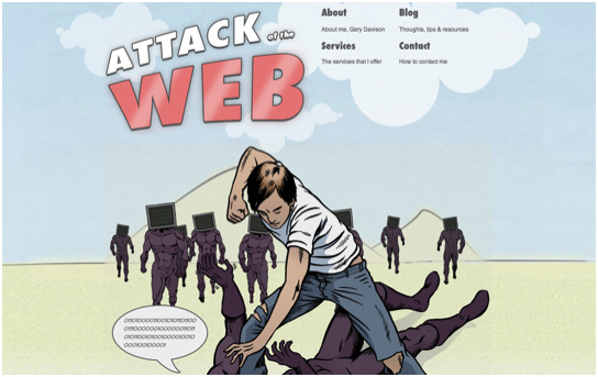 illustration in web design