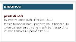 random post blog info