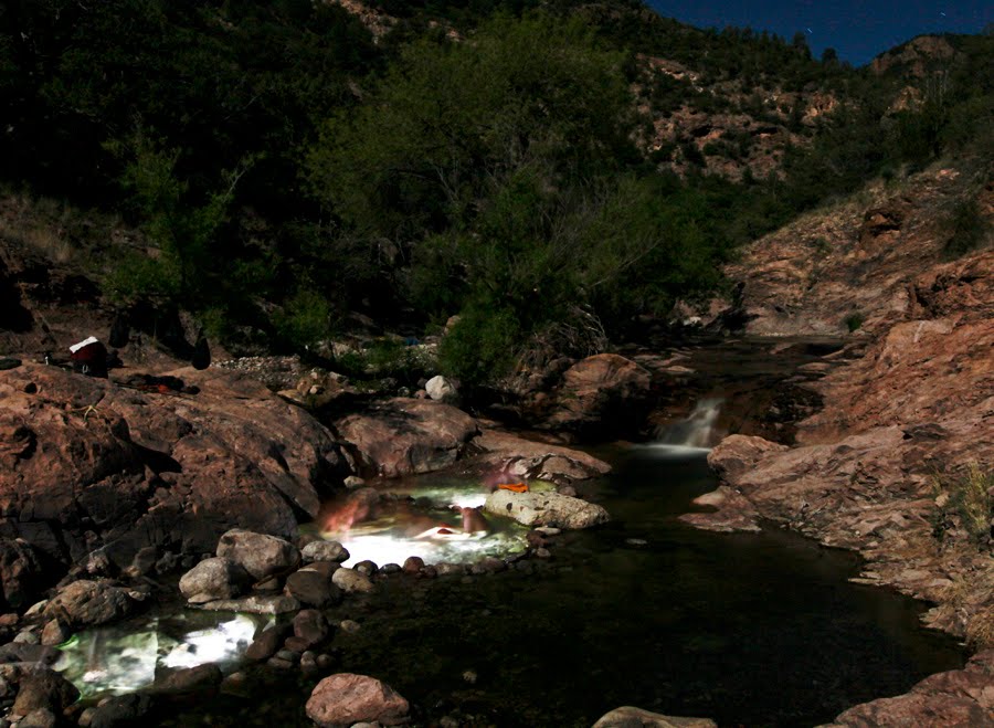 Jesse Kasten HotSpringin' on the late night! Turkey Creek Hot Springs