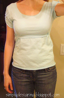 Finished T-Shirt Makeover front view