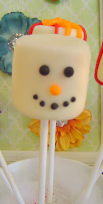 snowman Marshmallow Pops 8