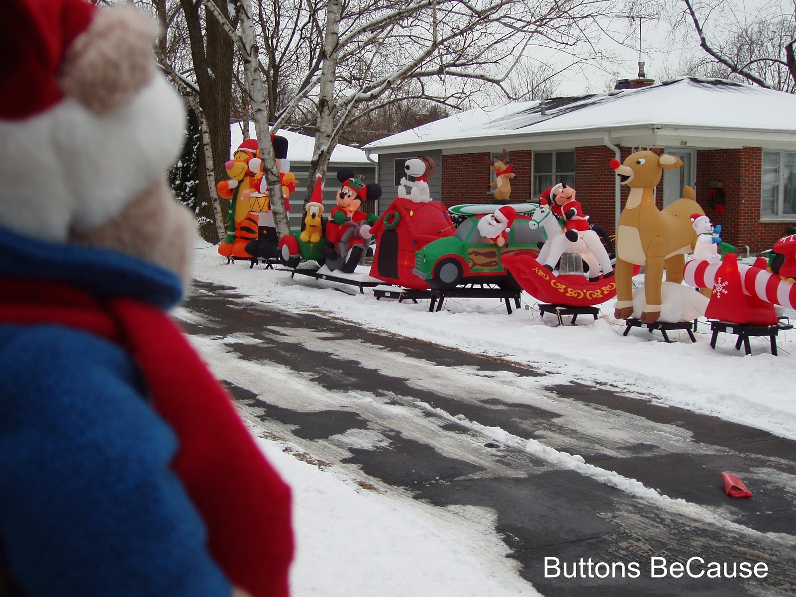 Buttons BeCause Christmas Blowups...