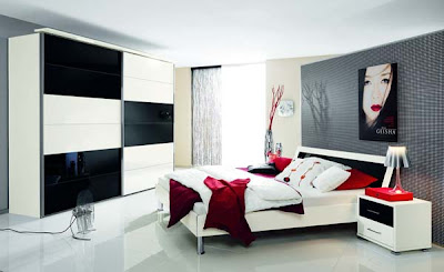 Mack Bed in White and Black from Furniture 123