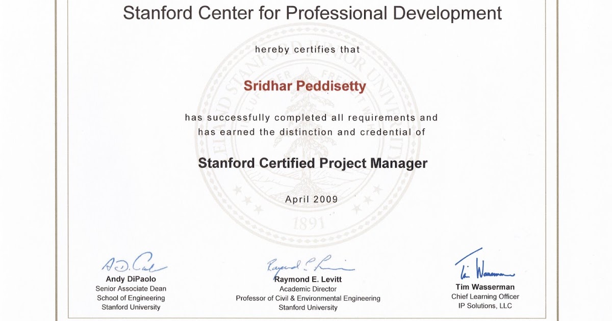 stanford project management stanford project management