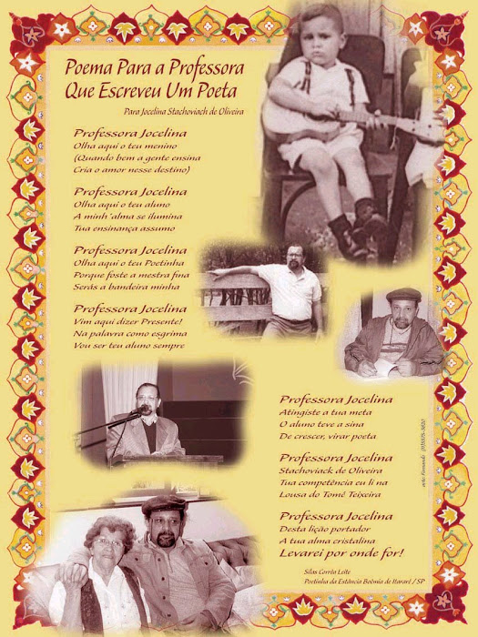Poster-Poema Para a Professora Jocelina Stachoviack de Oliveira