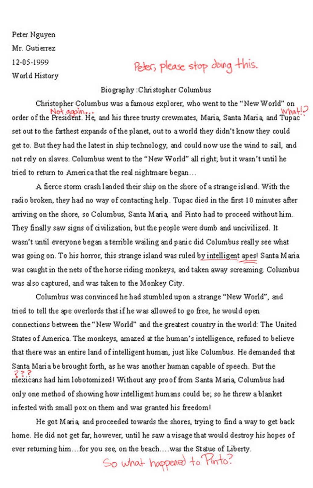 christopher columbus murderer essay christopher columbus murderer essay