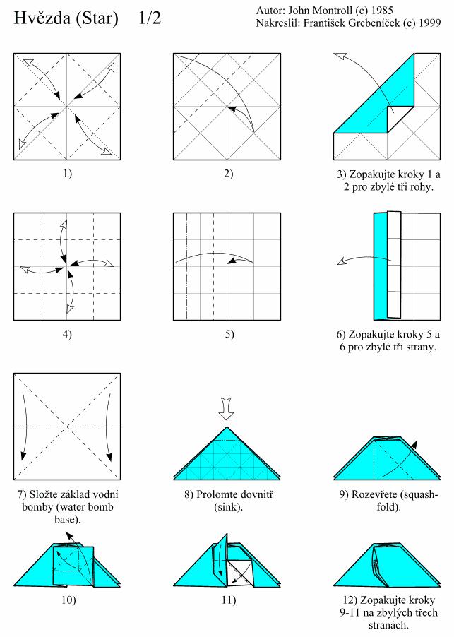 O QUE É MEU É NOSSO Origami Estrela Ômega ( Omega Star ) John Montroll