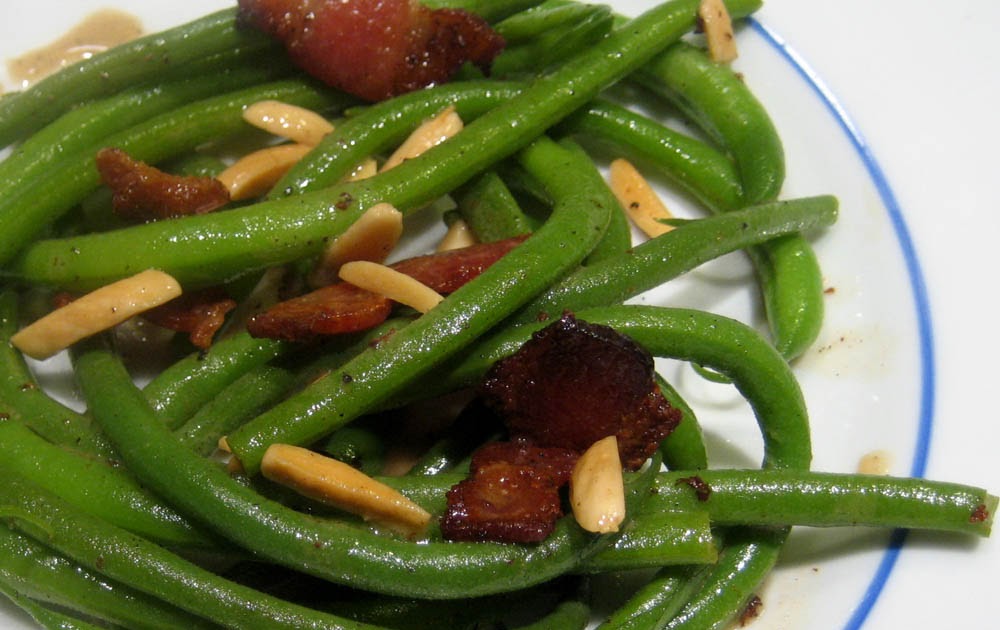 Christine Cooks Warm Green Beans With Creamy Bacon Dressing