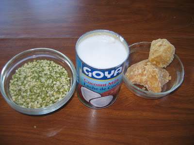 Pasiparippu,Coconut milk and Jaggery
