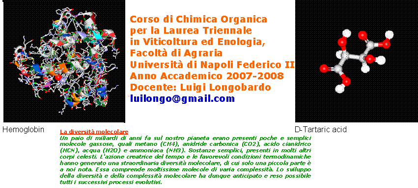 Chimica Organica, Viticoltura ed Enologia, anno accademico 2007-2008