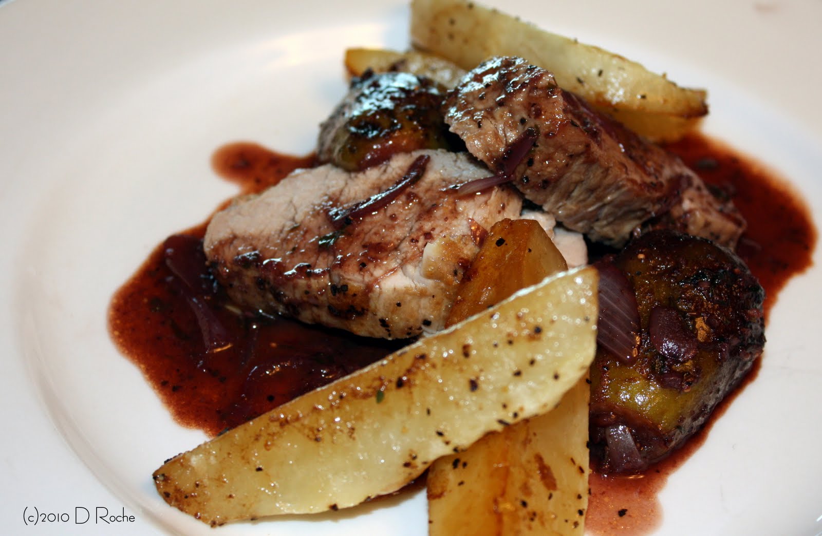 In the kitchen with Nick Pork Tenderloin with a Fig wine reduction