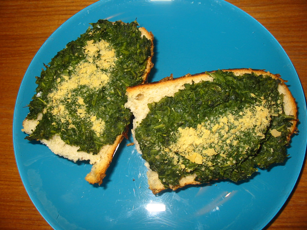 Busy Veggie Mama Kale Garlic Bread