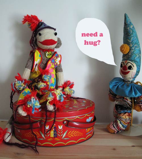 yo yo clown sock monkey