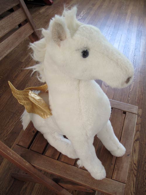 vintage plush pegasus horse