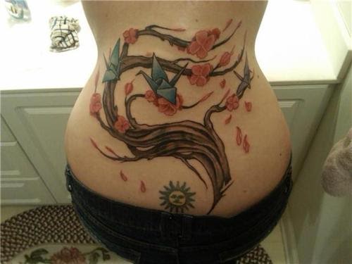 Harley Davidson In Tattoos Origame Crane With Cherry