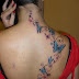 Blue Butterflies With Stars Tattoo