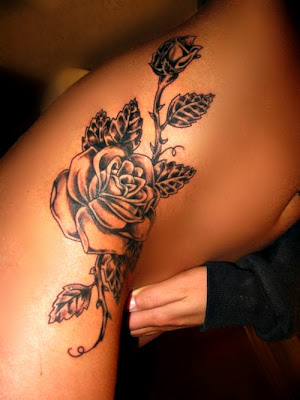 Black Gray Armband Tattoos on Tattoo Sexy Body Roses Tattoo Black Ink