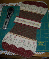 armchair sewing caddy in progress