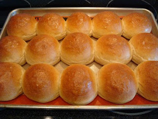 baked rolls on a sheet pan