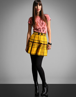 Yellow Plaid Skirt