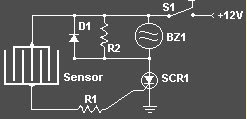 Rangkain pendeteksi hujan rain detector circuit