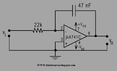 Koleksi Skema Rangkaian Artikel Elektronika Rangkaian Integrator Op Amp 741