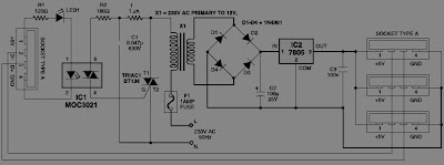 angkaian USB power boster (USB adaptor )