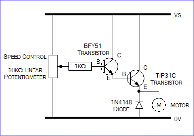 Darlington Pair To Drive Dc Motor Circuit Koleksi Skema Rangkaian Artikel Elektronika