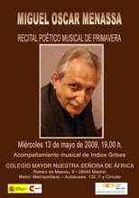 RECITAL DE POESÍA MIGUEL MENASSA