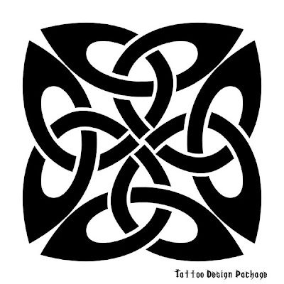 Celtic tattoo depicting an ancient Celtic symbol called a triskelle.