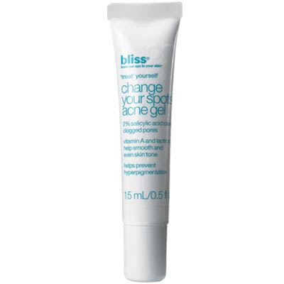 Bliss, pimple, zit, skin, skincare, skin care, Bliss Change Your Spots, acne, acne gel, gel