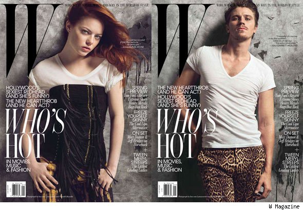 ... shares cover duties with Garrett Hedlund for W Magazine's January issue. ... shares cover duties with Garrett Hedlund for W Magazine's January issue.