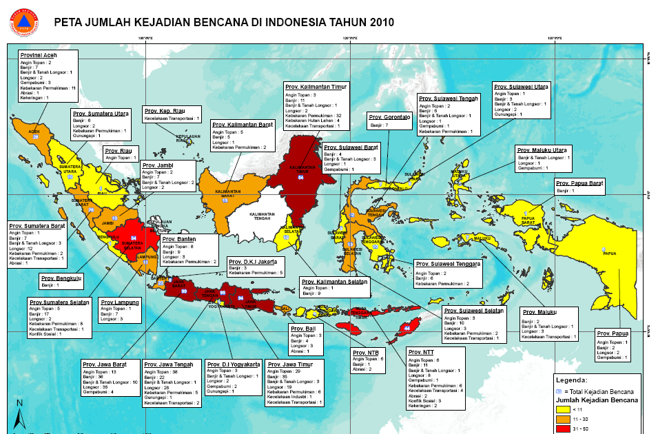Widyaiswara Daerah Istimewa Yogyakarta PETA JUMLAH KEJADIAN BENCANA DI