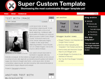 Free Blogger template for Blogger.com - SuperCustom