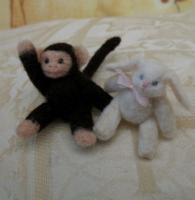 monkey and rabbit