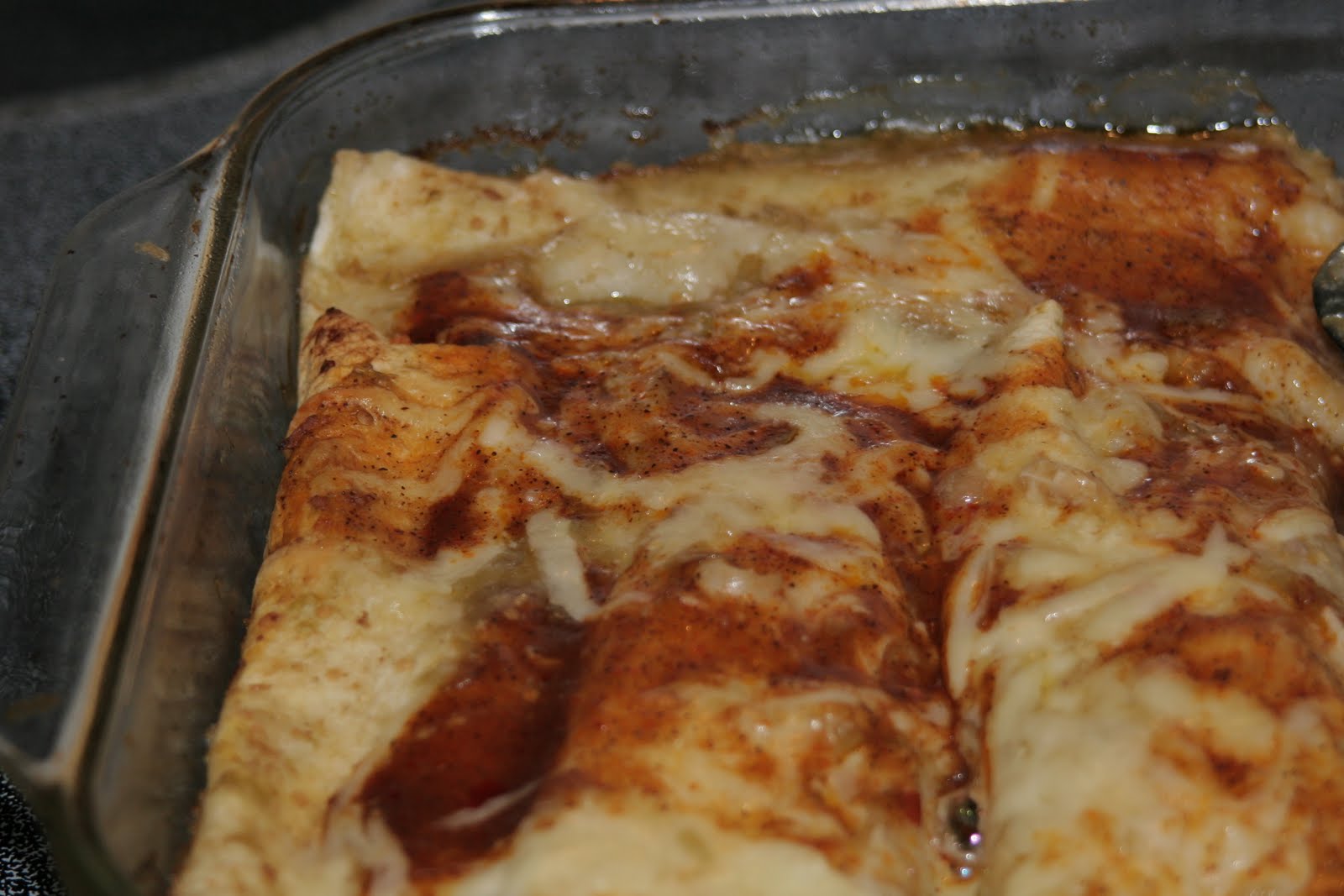 Heather's Homemaking Pork enchiladas with green chile sauce