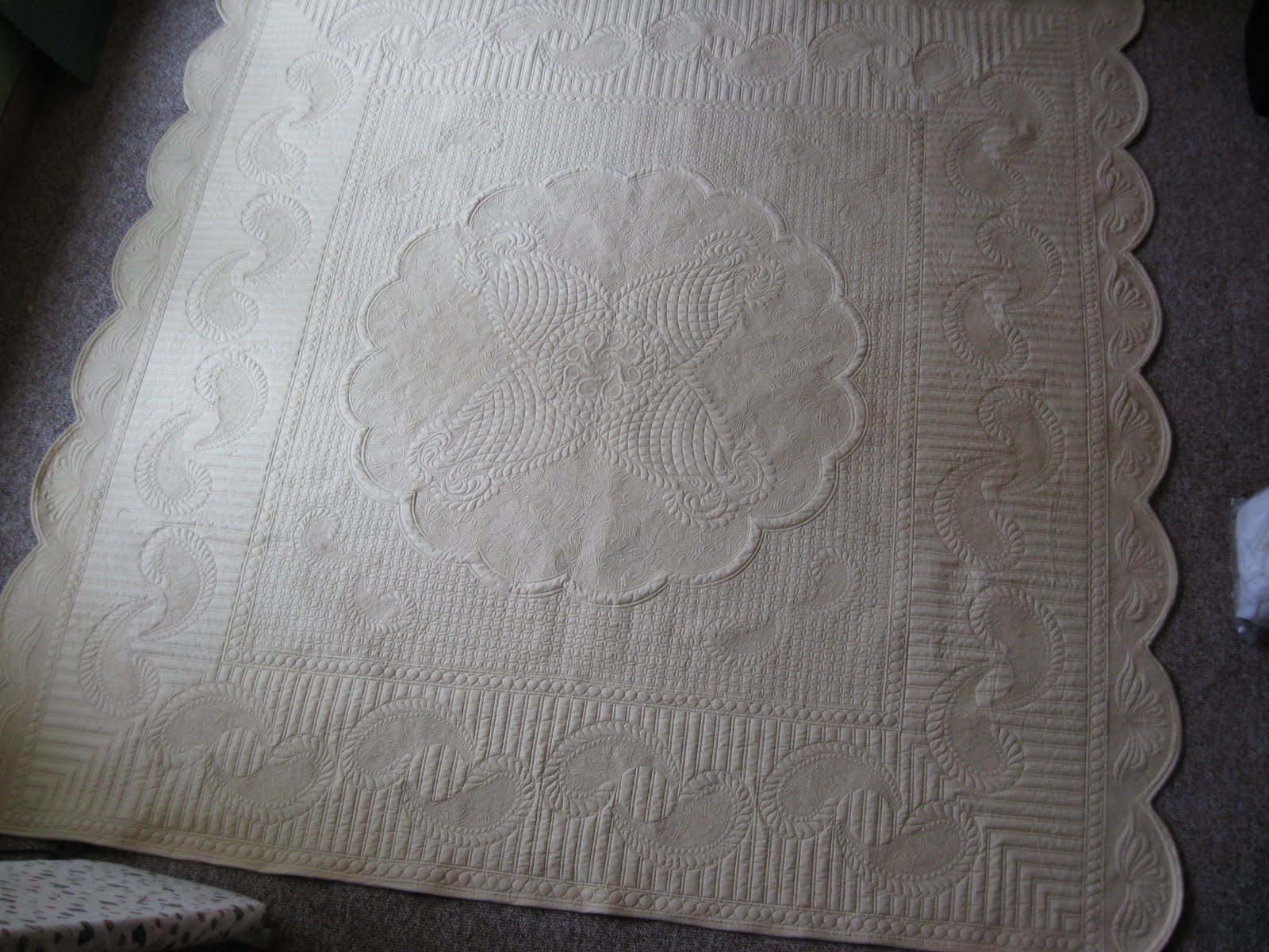 artistic quilting Whole Cloth Quilt Is Done!