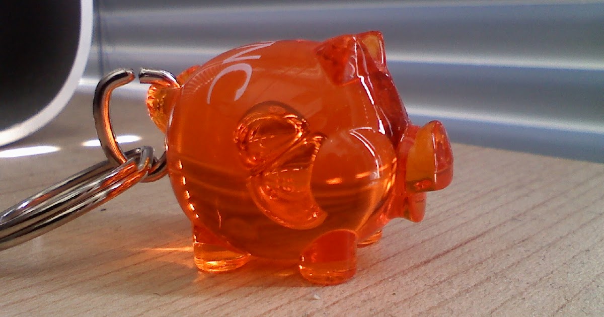 TAKE THAT PNC Bank Orange Piggy keychain