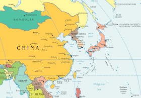 east asia map outline. world map outline with