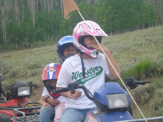 on the four-wheeler when we went camping